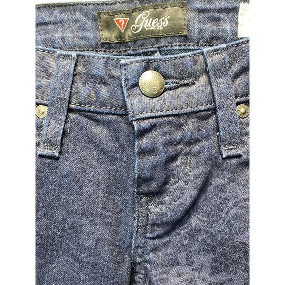 Guess Maxine Low Rise Jegging Skinny Fit Dark Blue Floral Women's Size 26x30 - Picture 9 of 10